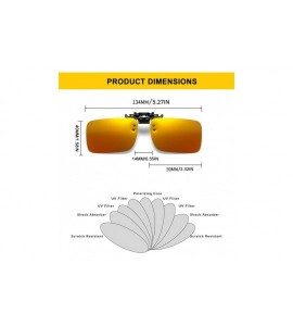 Wrap Polarized Clip-on Sunglasses Anti-Glare Driving Glasses for Prescription Glasses - Orange + Night Vision Lens - CR18IG85...