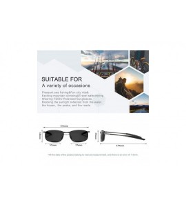 Wrap Polarized Sport Mens Sunglasses HD Lens Metal Frame Driving Shades FD 9005 - A-black/Gun-9005 - CI18ICZQ6GA $24.56