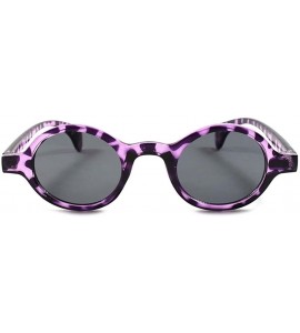 Round Lennon Old School Mens Womens Small Round Sunglasses - Purple & Black / Black - CC18ECE4XKR $29.82