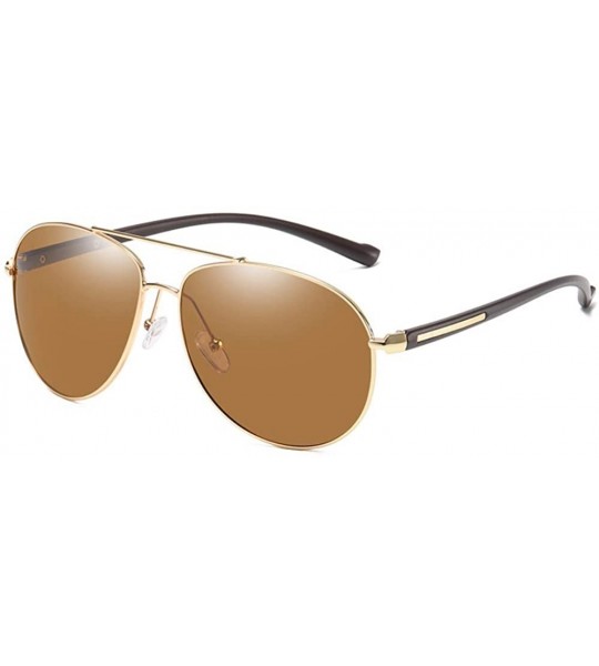 Aviator Sunglasses Men's Polarizing Sunglasses Classic Toad Lens Polarizing Sunglasses Driving Glasses - D - CY18QQ2DK0S $66.09