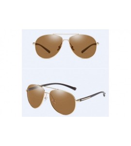 Aviator Sunglasses Men's Polarizing Sunglasses Classic Toad Lens Polarizing Sunglasses Driving Glasses - D - CY18QQ2DK0S $66.09