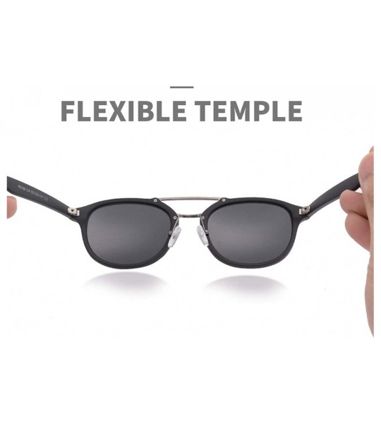 Round Classic Polarized Sunglasses Men Women Ultralight TR90 Frame Round Male Gafas Oculos De Sol - CU197Y6HEZX $42.48