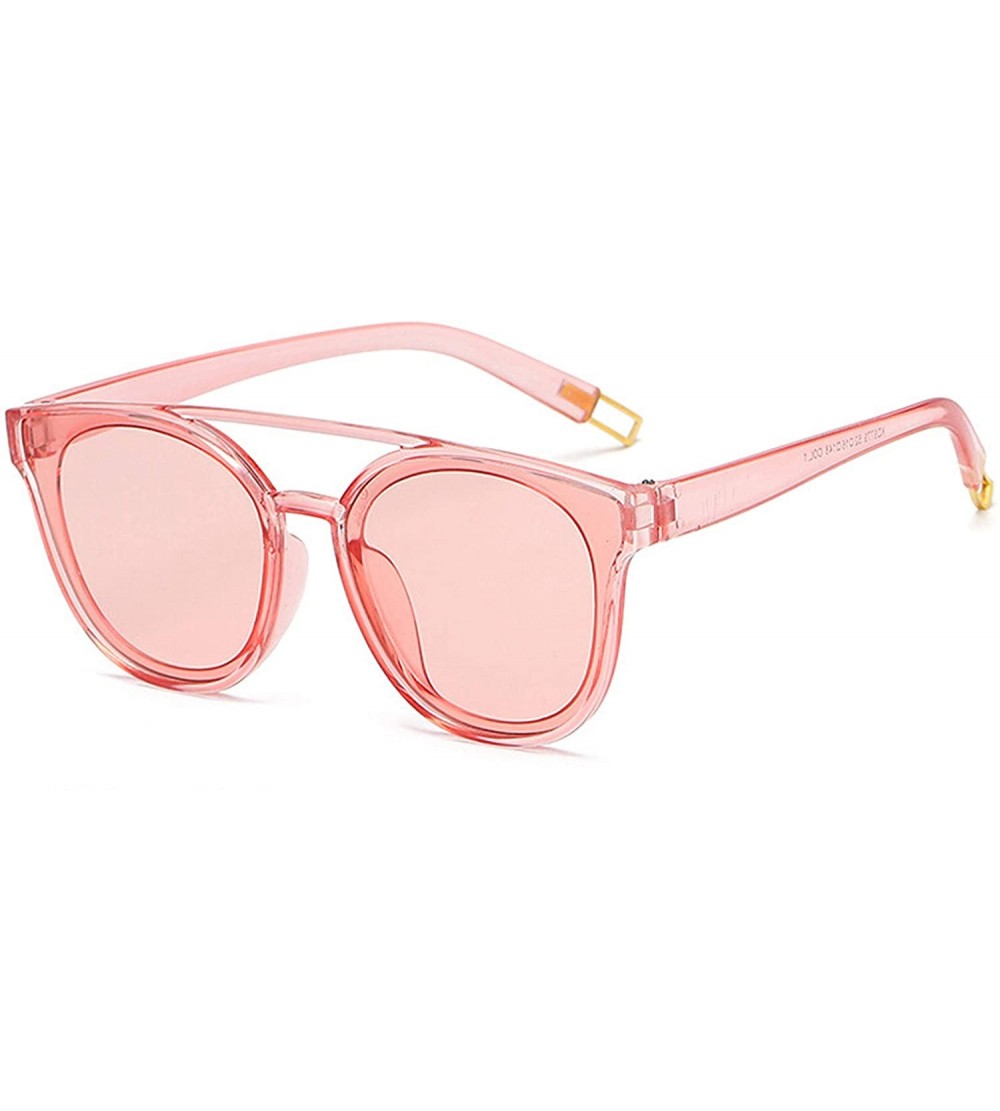 Oval Polarized Sunglasses Protection Glasses Driving - Pink - C718TOI9DY5 $28.92