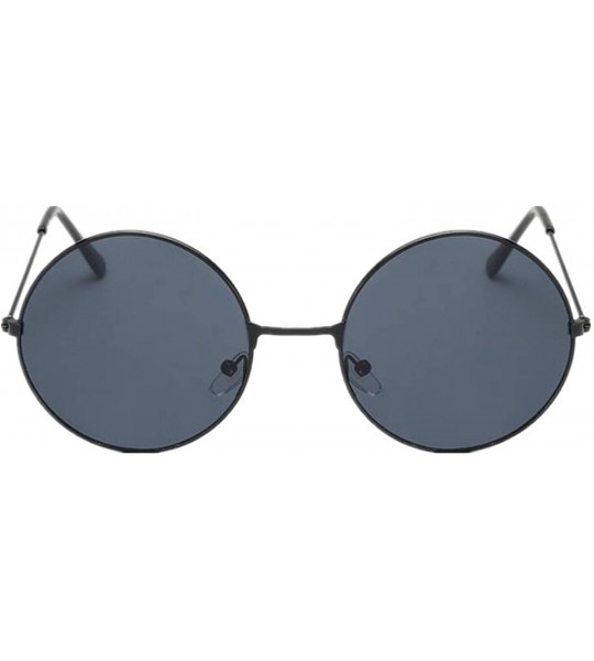 Oversized 2019 Round Sunrods Occulos Of Male Soil Fashion Colorful Design Sun Glasses - Blue - CY18WD6LSXX $38.12