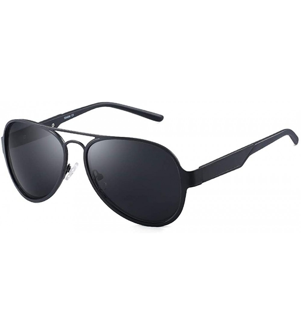 Aviator Fashion Trend Sunglasses - Unisex Polarized Glasses Vintage Full Frame Sunglasses - B - C218RT0933S $92.40