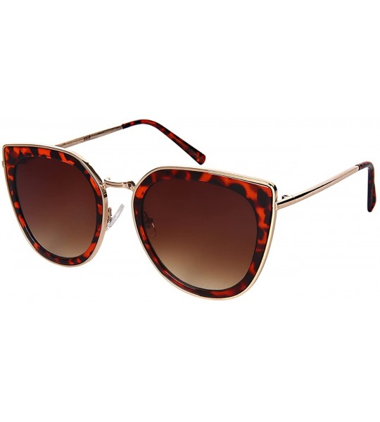 Square Square Cat Eye Sunnies w/Flat Ocean Color Lens 3306-FLOCR - Demi - CU1822KU4DY $18.59