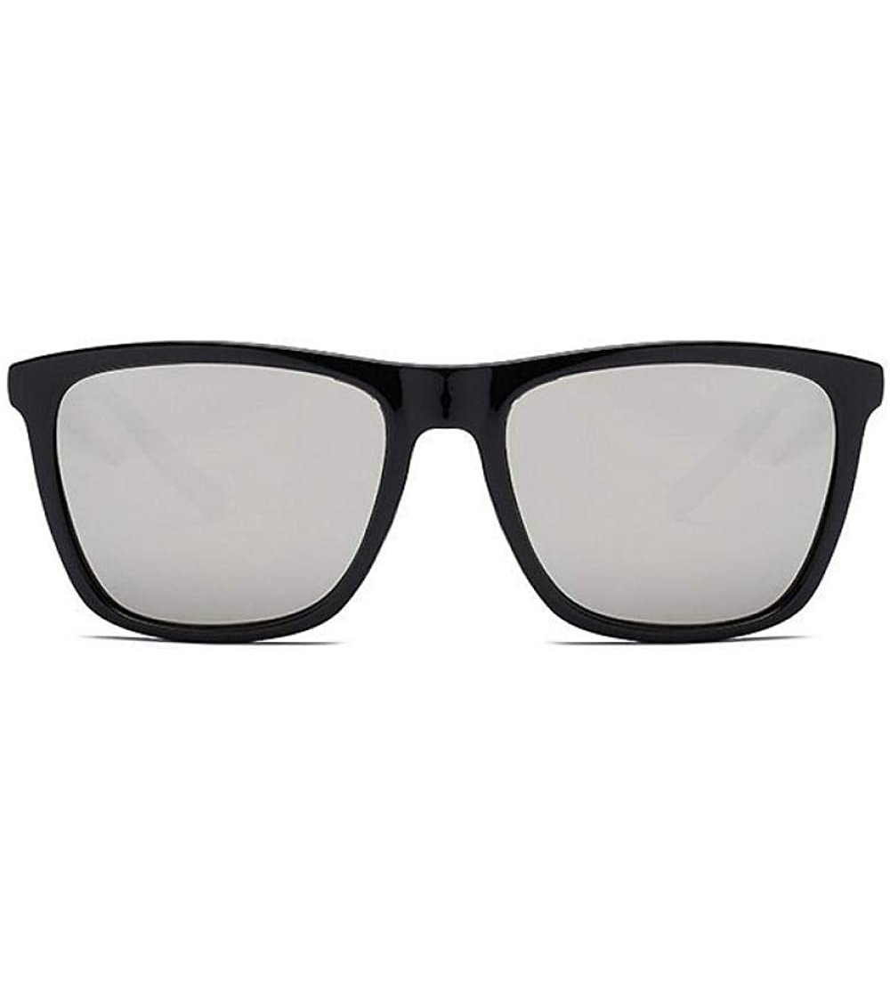Aviator Classic Polarized Sunglasses Men Retro Brand Designer Sun Glasses Black Multi - Silver - CO18XNHGUOX $19.15