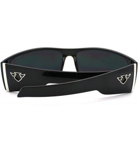 Sport Insignia Optics Classic Men's Thick Temple Warp Around Biker Style Sunglasses - Black - C811YKD6405 $16.75