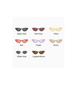 Oval Cateye Women Sunglasses Classic Retro Vintage Oval Sunglasses For Women Eeywear UV400 - Leopardbrown - C3199QC54YA $18.10