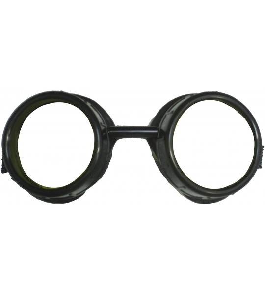 Goggle Round Lens Screw Cap Goggles Steam Punk Burning - Black - CU119HWME8F $30.81