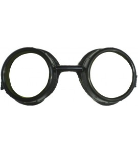 Goggle Round Lens Screw Cap Goggles Steam Punk Burning - Black - CU119HWME8F $30.81