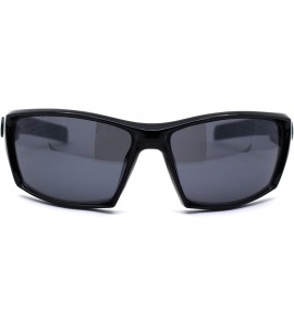 Rectangular Mens 90s Warp Skater Digital Camo Print Arm Sunglasses - Black White Blue - CK197EHK7SH $22.71