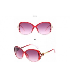 Oversized Classic style Fox Head Sunglasses for Unisex PC UV 400 Protection Sunglasses - Gradient Red - C318SASIS50 $28.55