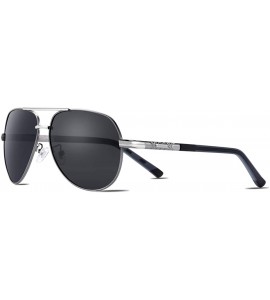 Aviator Polarized Aviator Sunglasses/Night Vision Glasses for Driving Men Women - Gun-gray01 - C3190XIWZKR $43.28