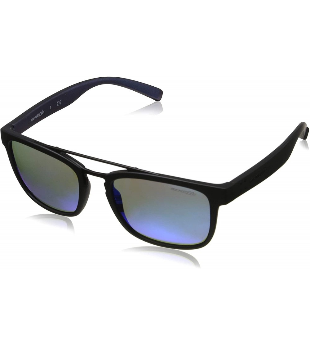 Rectangular Men's An4248 Baller Rectangular Sunglasses - Matte Black/Green Mirror Light Blue - CC18CAH9I8H $84.42