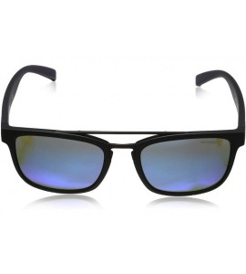 Rectangular Men's An4248 Baller Rectangular Sunglasses - Matte Black/Green Mirror Light Blue - CC18CAH9I8H $84.42