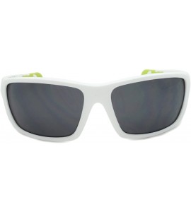 Sport Men's Full Frame Sports Sunglasses with Flash Mirror Lenses 570058/FM - Matte White - CZ1271CD5X5 $19.77