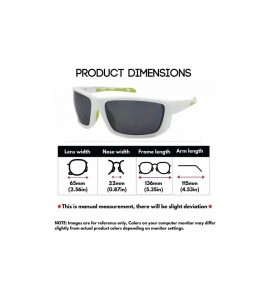 Sport Men's Full Frame Sports Sunglasses with Flash Mirror Lenses 570058/FM - Matte White - CZ1271CD5X5 $19.77