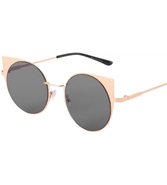 Goggle Unisex Fashion Metal Small Frame Sunglasses Vintage Irregular Shape Sun Glasses - C018TQX2GQ0 $17.00
