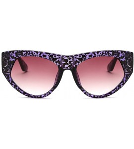 Goggle Retro cat eye sunglasses Oversized frame for Men Women UV Protection - Purple - CF18DW9Y24U $19.77