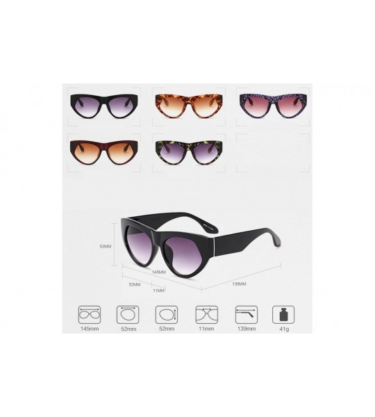 Goggle Retro cat eye sunglasses Oversized frame for Men Women UV Protection - Purple - CF18DW9Y24U $19.77