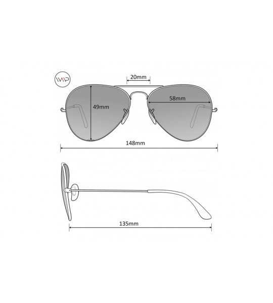 Aviator Modern Metal Frame Aviator Sunglasses - Black Frame/Silver Lens - C6184XL6K30 $20.12