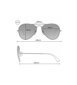 Aviator Modern Metal Frame Aviator Sunglasses - Black Frame/Silver Lens - C6184XL6K30 $20.12