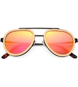 Sport Wood Sunglasses for Women Men Polarized UV Protection Womens Retro Vintage Sunglasses Shades - C118GRO09LN $42.79