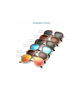 Sport Wood Sunglasses for Women Men Polarized UV Protection Womens Retro Vintage Sunglasses Shades - C118GRO09LN $42.79