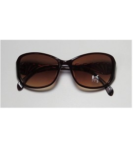 Oversized 6999k Womens/Ladies Designer Full-rim Gradient Lenses Sunglasses/Shades - Burgundy / Brown / Orange - CJ11ZRG04O1 $...