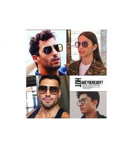 Aviator Retro Aviator Square Iron Man Sunglasses Tony Stark Glasses Eyewear Metal Frame for Men Women - CG18WED3A3K $19.13