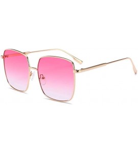 Aviator New Brand Designer Celebrity Metal Men Oversized Sunglasses Random Color - Red - CI18Y4S962D $18.47