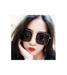 Aviator New Brand Designer Celebrity Metal Men Oversized Sunglasses Random Color - Red - CI18Y4S962D $18.47