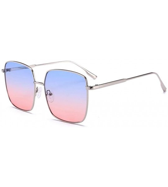 Aviator New Brand Designer Celebrity Metal Men Oversized Sunglasses Random Color - Red - CI18Y4S962D $18.47