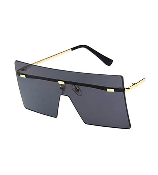 Rimless Unisex Fashion Oversized Square Rimless Sunglasses Women Designer Flat Top Sun Glasses Travel Gradient - A6 - CV18Y6H...