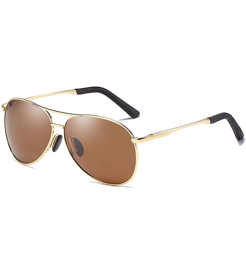 Aviator Sunglasses Spring Foot Polarizer Men Driving Glasses Fishing Glasses - D - CA18QR75COC $65.90