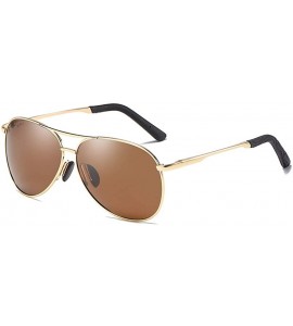 Aviator Sunglasses Spring Foot Polarizer Men Driving Glasses Fishing Glasses - D - CA18QR75COC $65.90