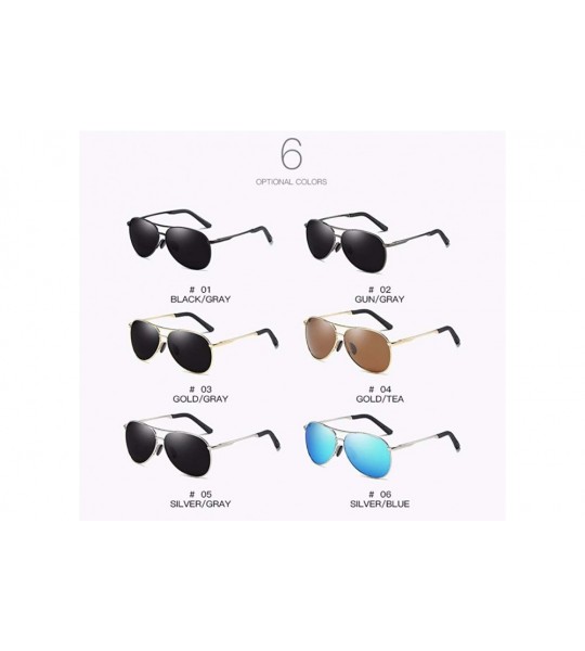 Aviator Sunglasses Spring Foot Polarizer Men Driving Glasses Fishing Glasses - D - CA18QR75COC $65.90