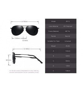 Aviator Sunglasses Spring Foot Polarizer Men Driving Glasses Fishing Glasses - D - CA18QR75COC $65.90