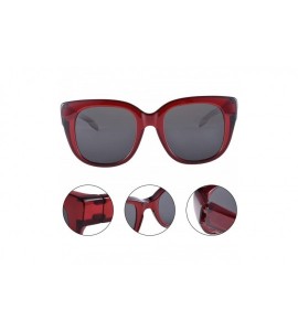 Cat Eye Polarized Oversized Cat Eye Fit over Sunglasses Wear Over Prescription Glasses for Women&Men - Red - CK18U784460 $33.27