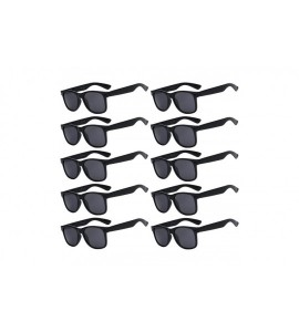 Wayfarer Stylish Vintage Sunglasses Smoke Lens 10 Pack in Multiple Colors OWL. - Black_10_pairs - C2126ZFCY77 $38.00