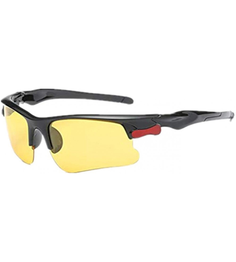 Sport Men's and Female Polarized Sunglasses Outdoor Sports Sunglasses 2019 Fashion - Yellow - CT18TK7T4CS $17.73