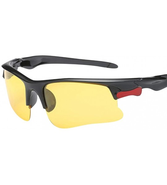 Sport Men's and Female Polarized Sunglasses Outdoor Sports Sunglasses 2019 Fashion - Yellow - CT18TK7T4CS $17.73