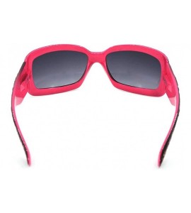 Wayfarer Wayfarer Rhinestone Sunglasses For Women Western UV 400 Protection Shades With Bling - Pink-tooled - CB19CDSRCM5 $44.38