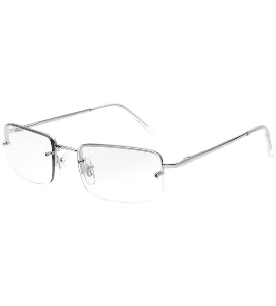 Square Retro Vintage Fashion Clear Frame Collection"Jesse" - Clear - CO18ODOWXW0 $19.04