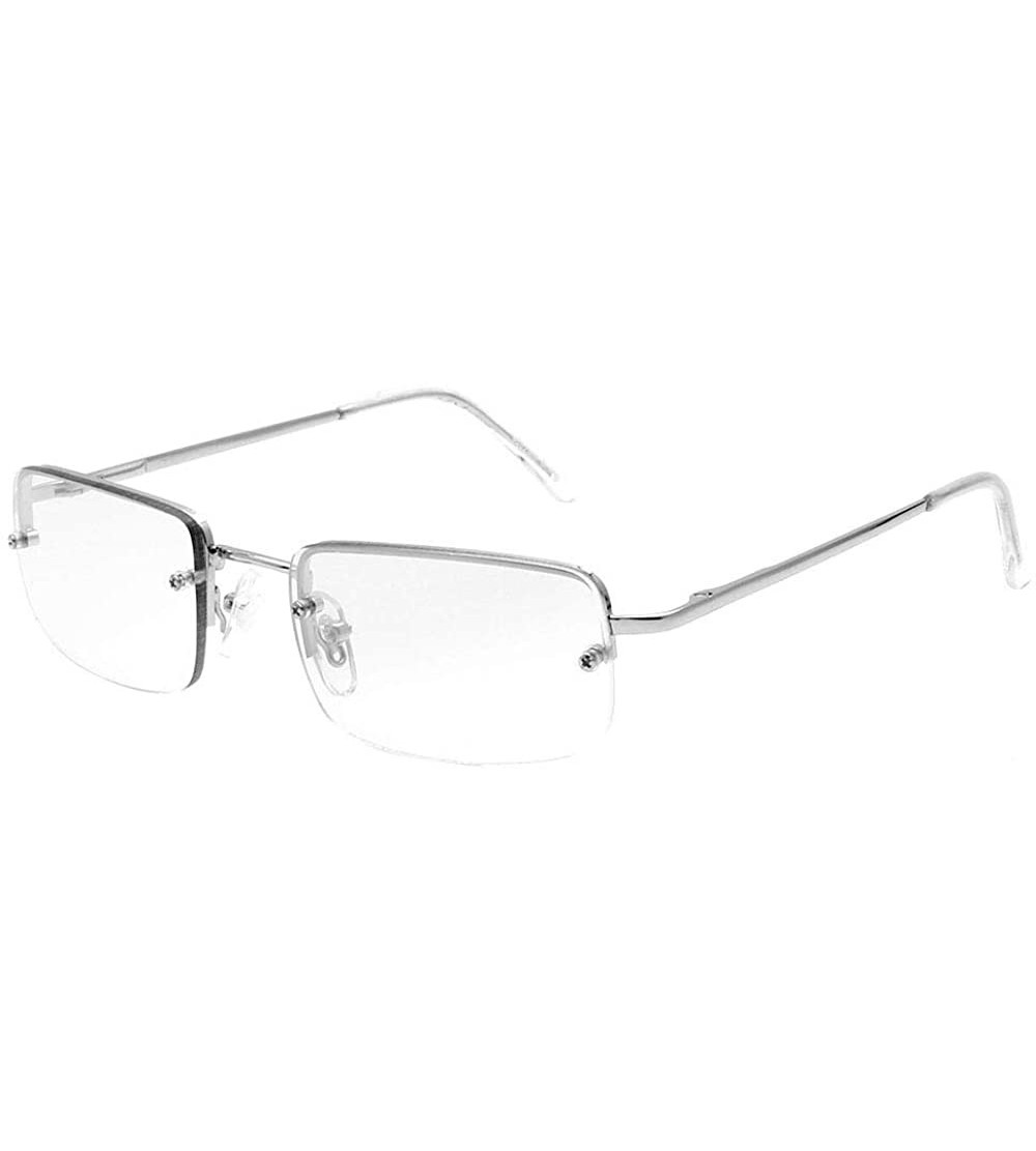 Square Retro Vintage Fashion Clear Frame Collection"Jesse" - Clear - CO18ODOWXW0 $19.04