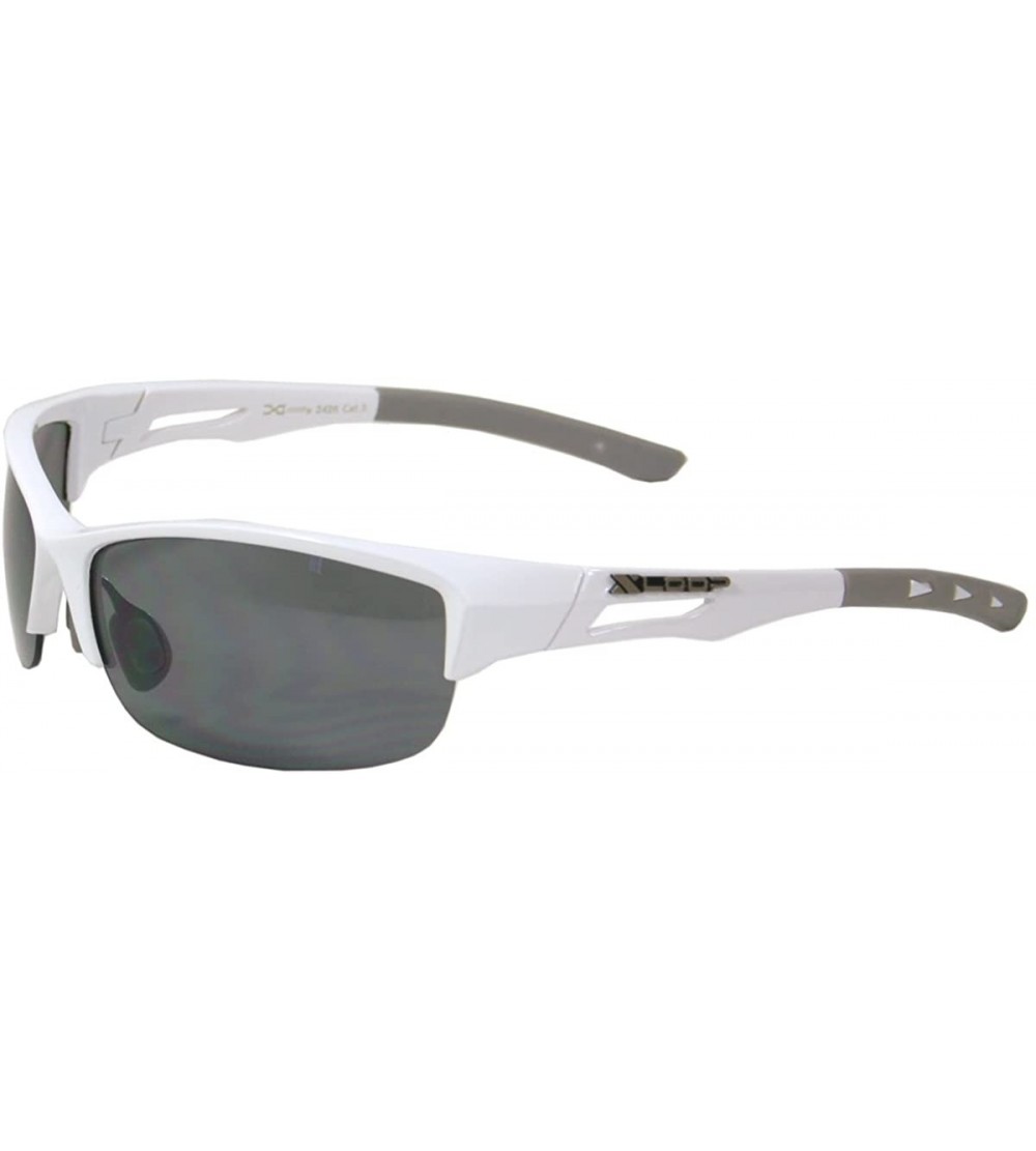 Sport Sport Mirror Lens Running Cycling Sunglasses UV400 Protection SA6242 - White - CF11LEQJU7P $20.57
