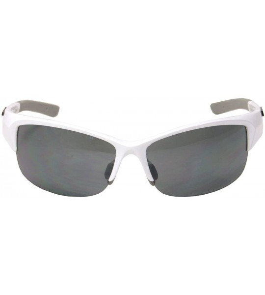 Sport Sport Mirror Lens Running Cycling Sunglasses UV400 Protection SA6242 - White - CF11LEQJU7P $20.57