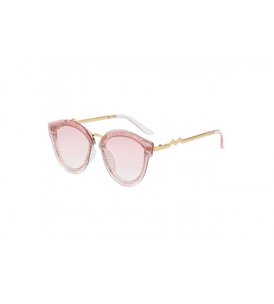 Cat Eye Fashion Irregular Oversized Sunglasses - B - CS18Q6NMYYS $18.79