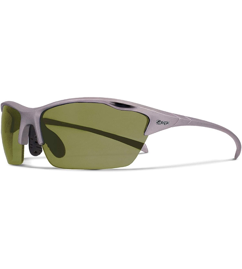 Sport Alpha Sliver Tennis Sunglasses with ZEISS P310 Green Tri-flection Lenses - CD18KN5W3S9 $32.40